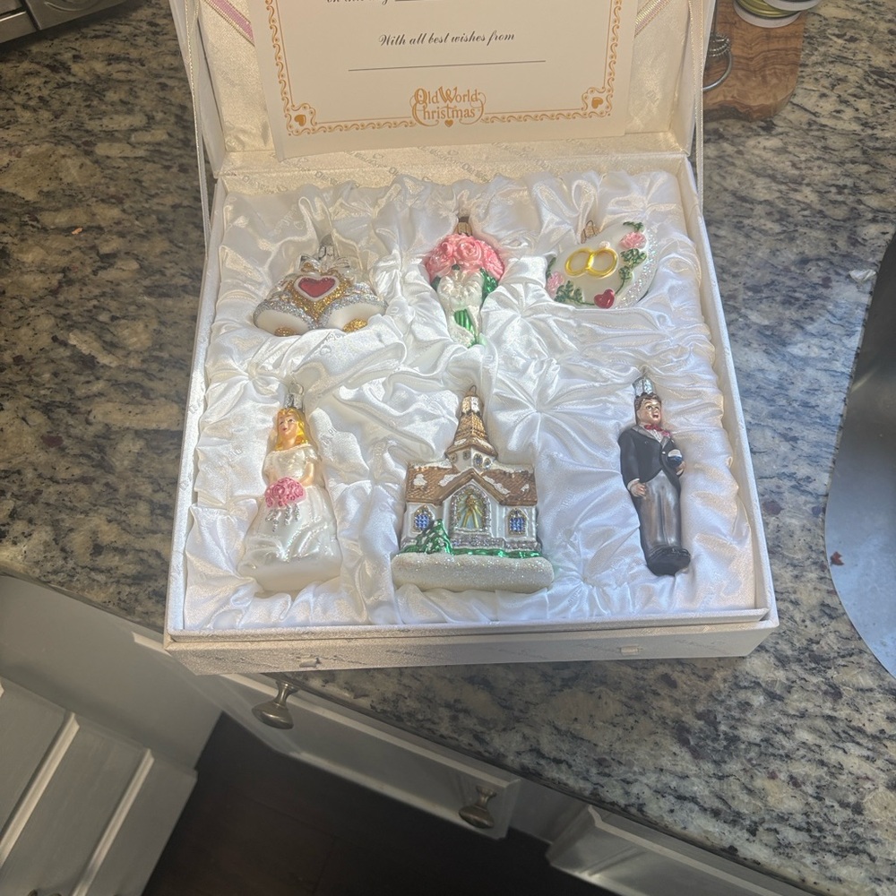 Old World Christmas Wedding Ornament Set